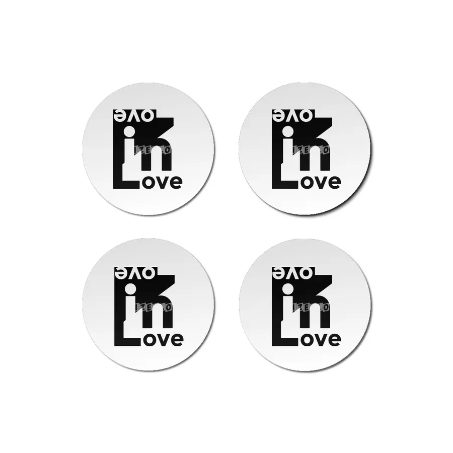 Black-Love in Love-Couple-WoMan-Octerson Bardak Altlığı
