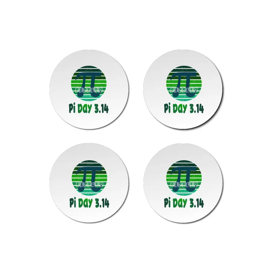 Fun Retro Pi Day 3.14 Vintage Design Bardak Altlığı