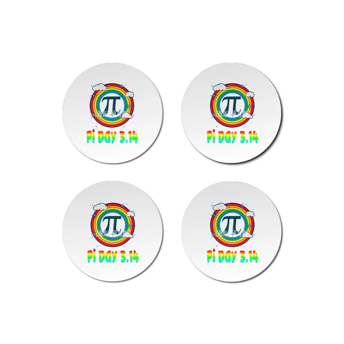 Fun Retro Pi Day 3.14 Vintage Design Bardak Altlığı