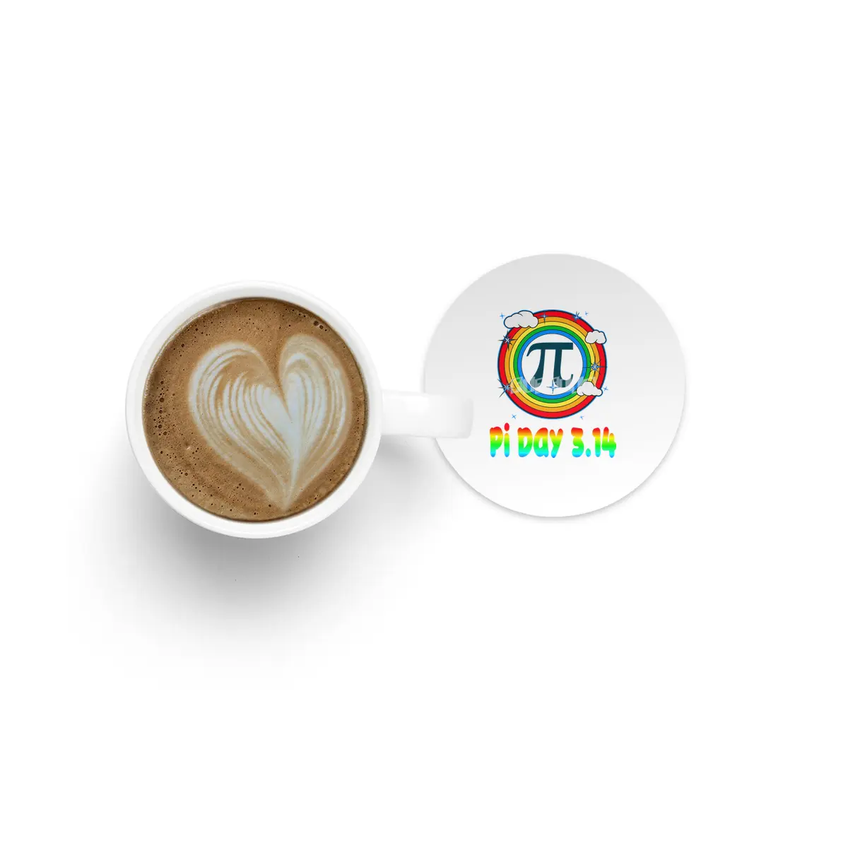 Fun Retro Pi Day 3.14 Vintage Design Bardak Altlığı