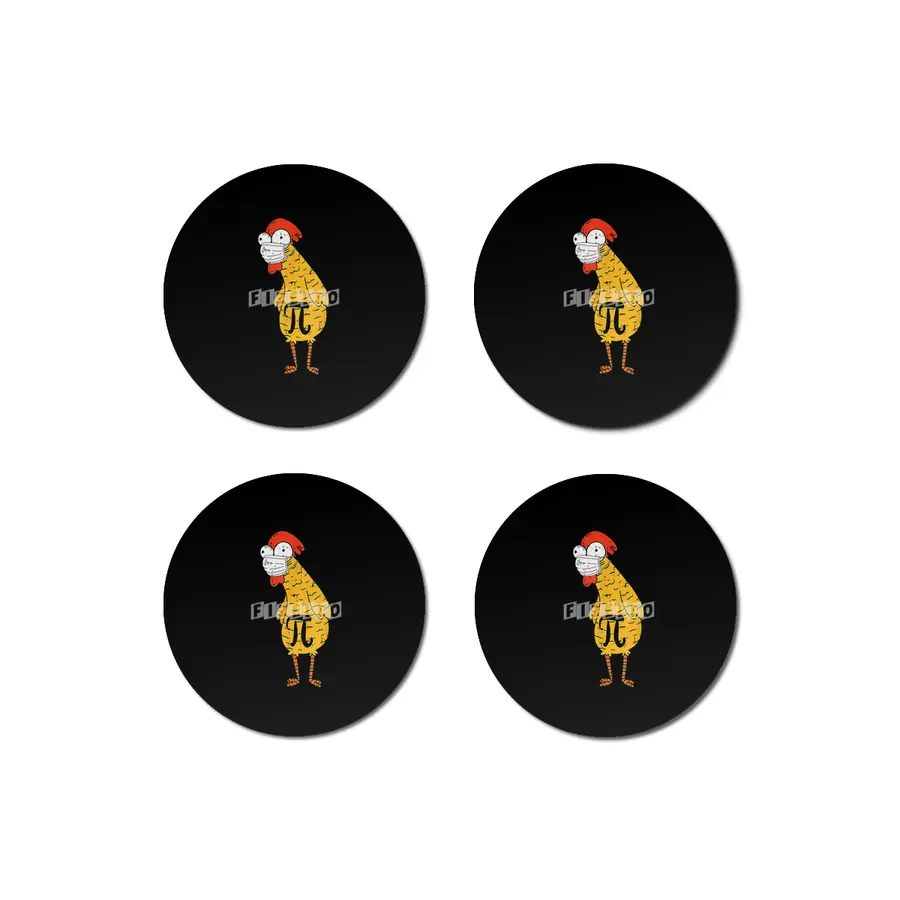 Fun Pi Day Chicken Face Mask Math Teacher Student Bardak Altlığı