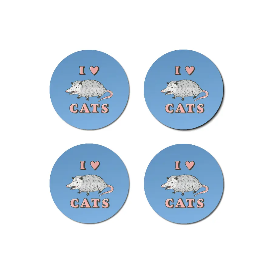 I heart cats Bardak Altlığı