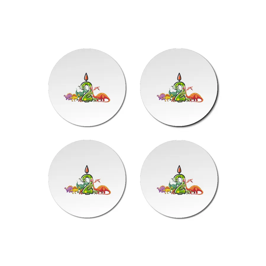 2nd Birthday Dinosaur two years old Dino Gift Boy Bardak Altlığı