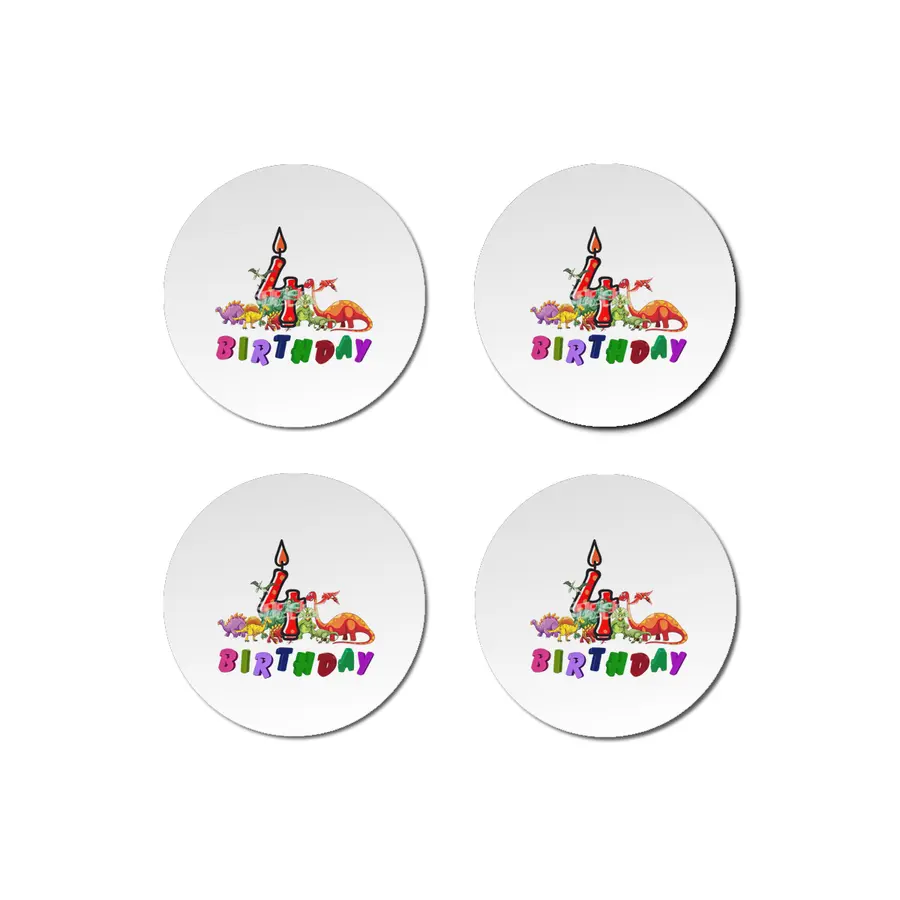 4th Birthday Dinosaur Dino Gift Boy four years old Bardak Altlığı