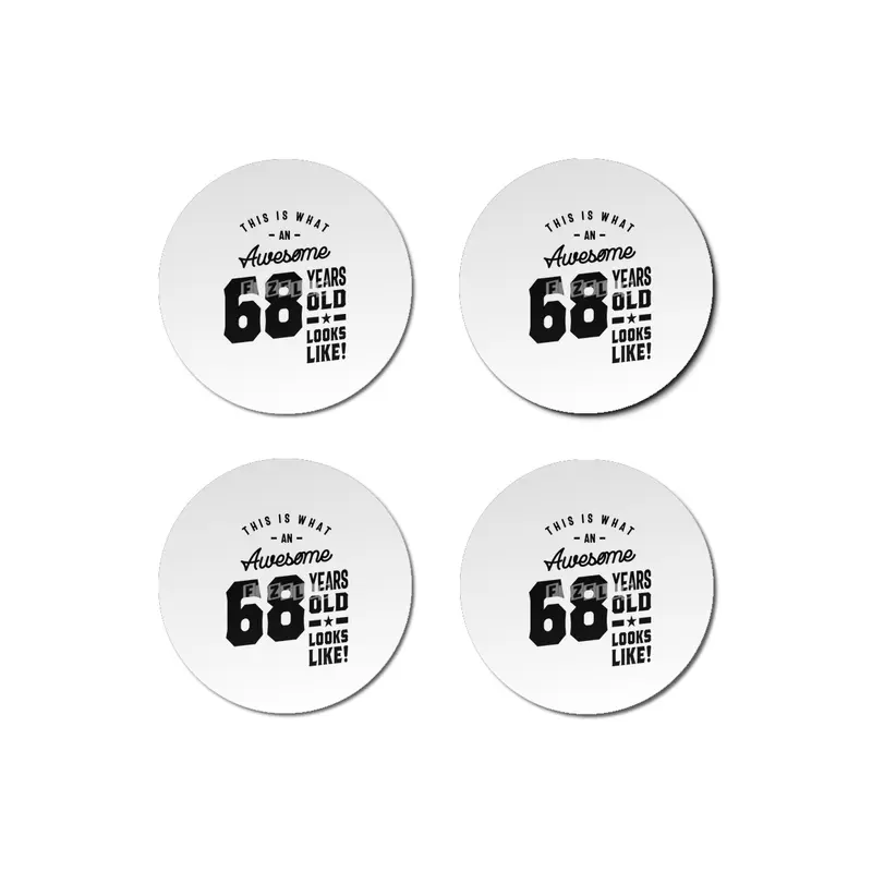 68 Year Old Gift | 68th Birthday Gift Ideas - Mens and Womens Bardak Altlığı