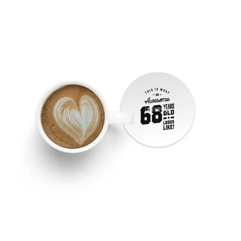 68 Year Old Gift | 68th Birthday Gift Ideas - Mens and Womens Bardak Altlığı