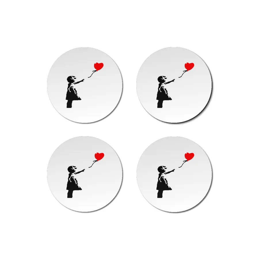 Banksy -  Red Balloon Bardak Altlığı