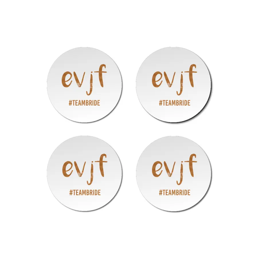 EVJF Team Bride Wedding Gift Bardak Altlığı