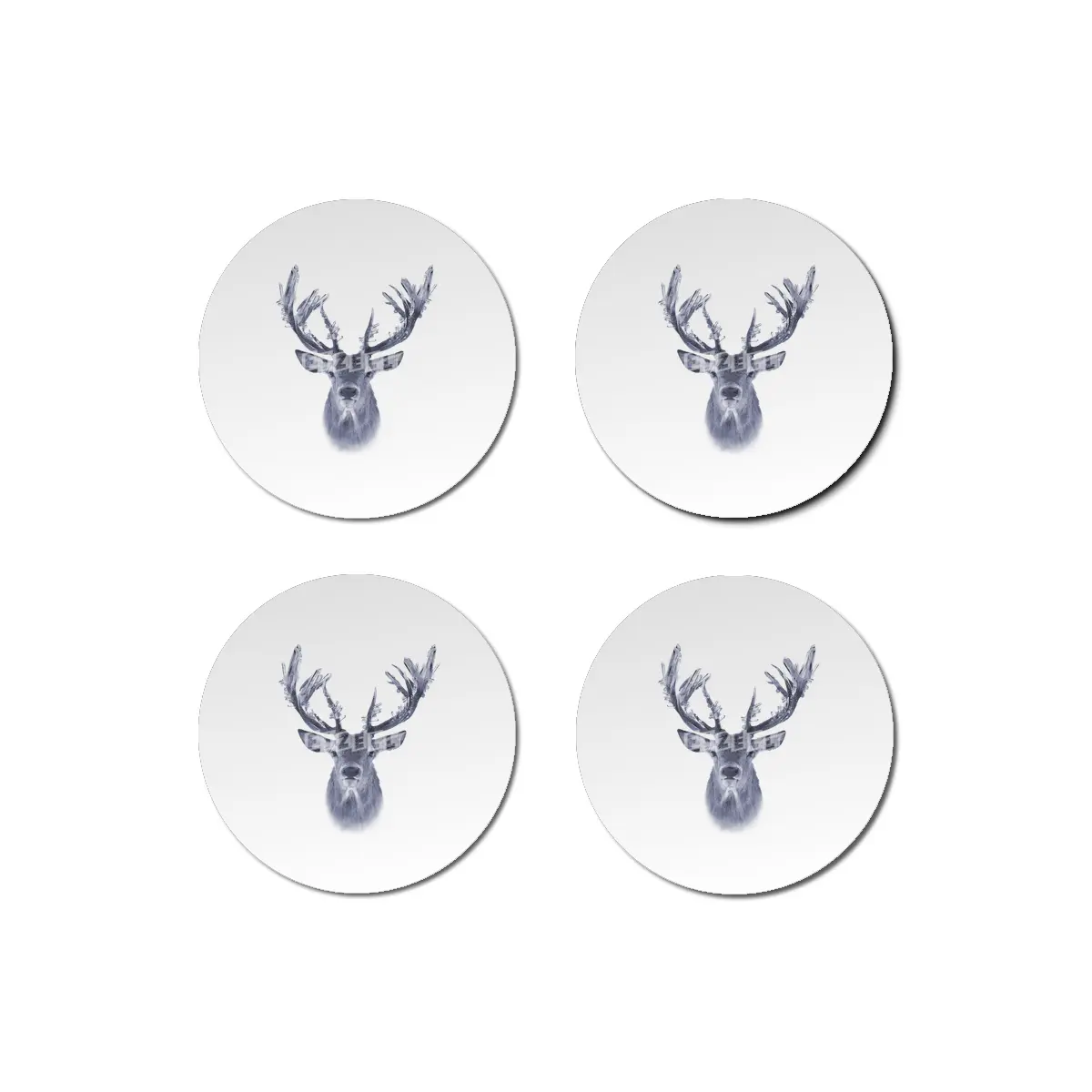 Crystal Deer - Indigo Bardak Altlığı