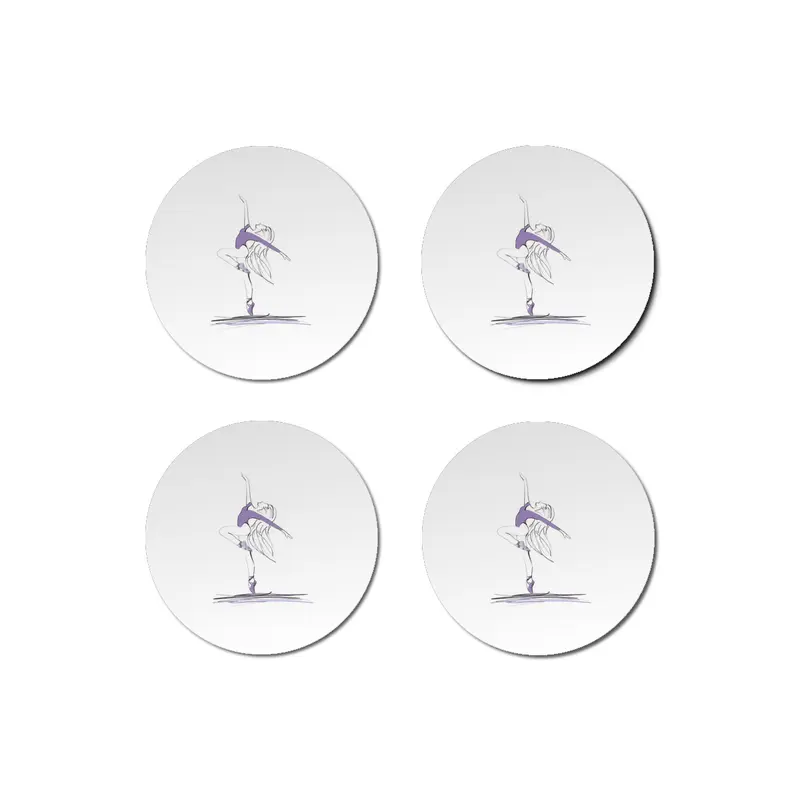 Dance ballerina girl ballet silhouettes Bardak Altlığı