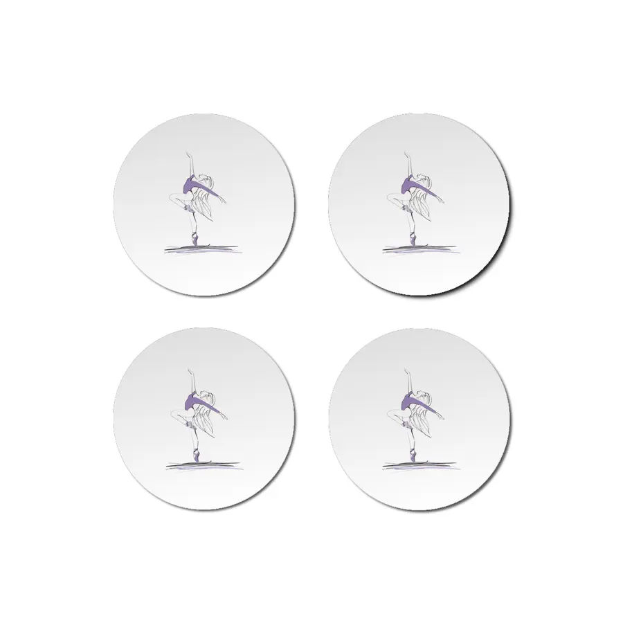 Dance ballerina girl ballet silhouettes Bardak Altlığı