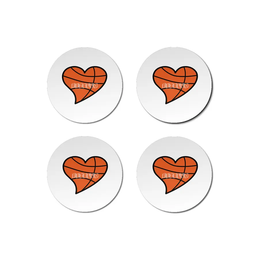 Basketball Heart Bardak Altlığı