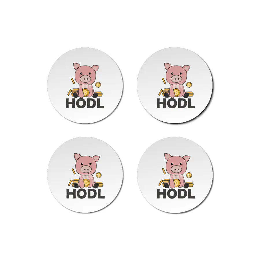Bitcoin Piggy Bank Hodl Coins Hold Digital Bardak Altlığı