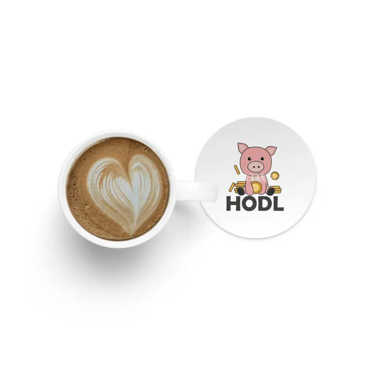 Bitcoin Piggy Bank Hodl Coins Hold Digital Bardak Altlığı
