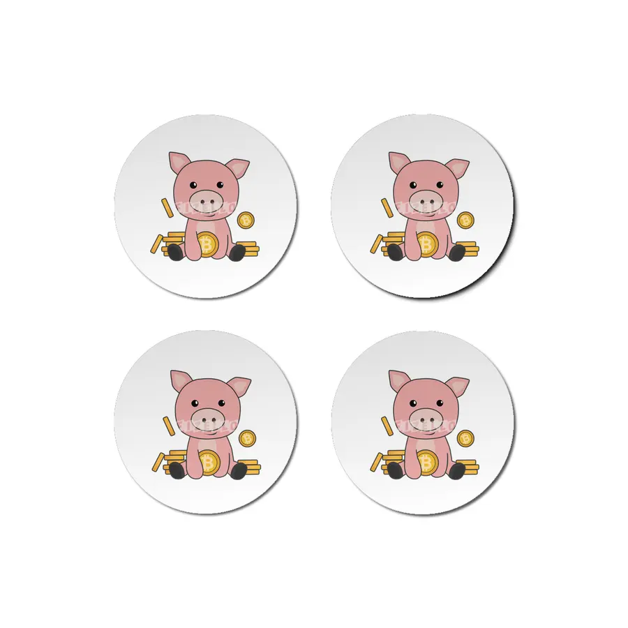 Bitcoin Piggy Bank Hodl Coins Hold Digital Bardak Altlığı