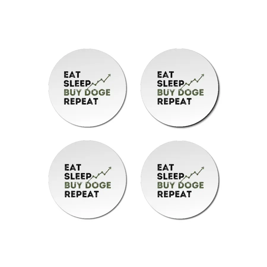 Eat Sleep Buy Doge Repeat,Funny Doge Coin Quotes Bardak Altlığı