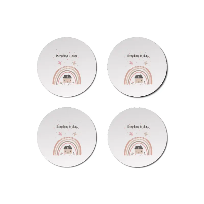 Everything is okay - beautiful motivational design - educational print Bardak Altlığı