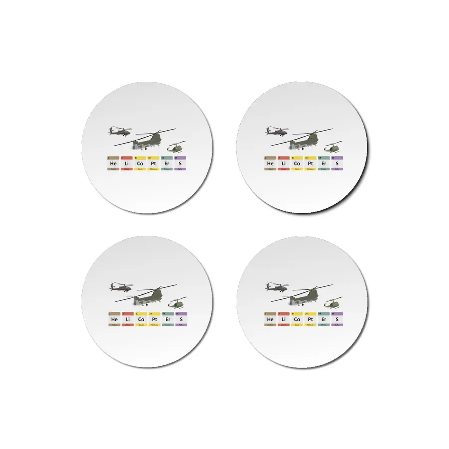 Military Helicopters Chemistry Bardak Altlığı