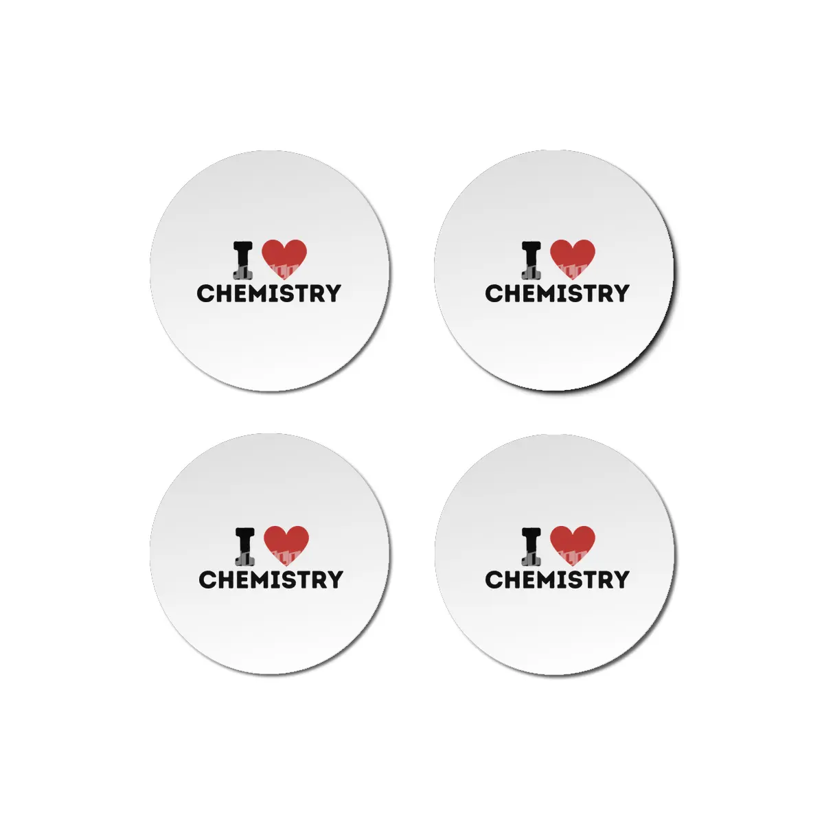 I Love Chemistry Simple Heart Design Bardak Altlığı