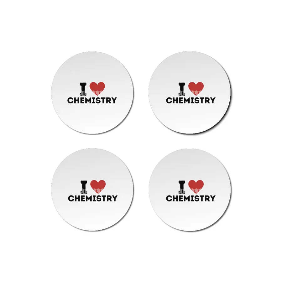 I Love Chemistry Simple Heart Design Bardak Altlığı