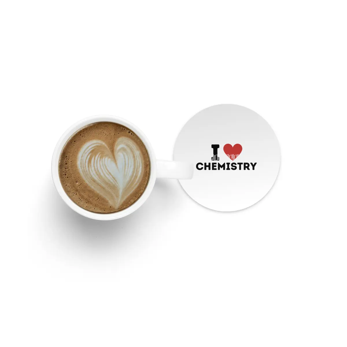 I Love Chemistry Simple Heart Design Bardak Altlığı