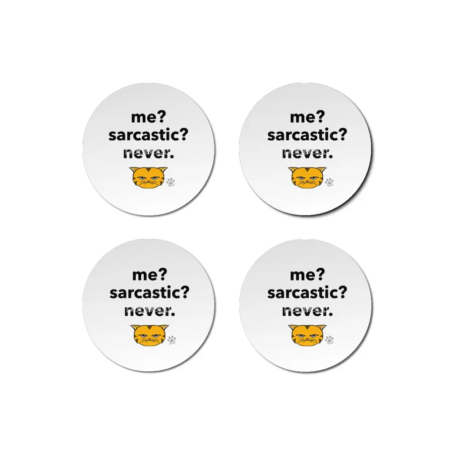 Meh Kitty - OrangeCat - me? sarcastic? never. Bardak Altlığı