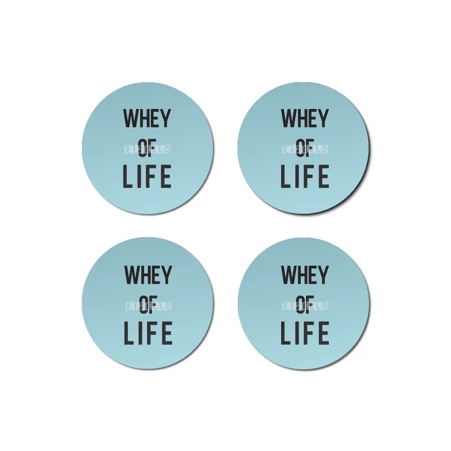 Whey of Life Fitness Food Pun Apparel Bardak Altlığı