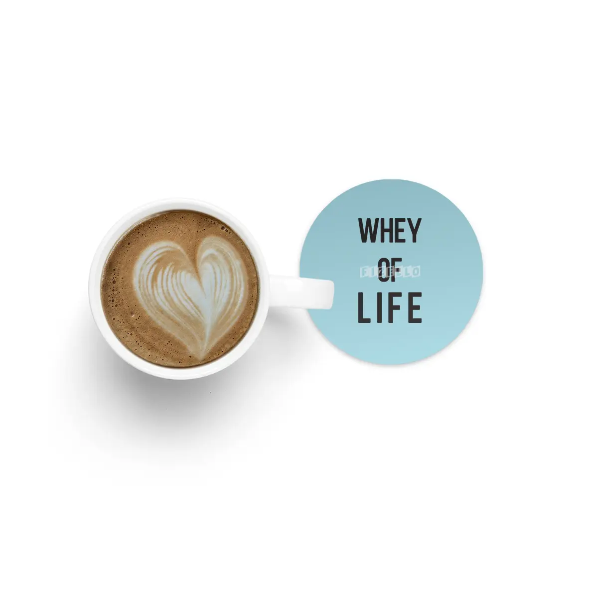 Whey of Life Fitness Food Pun Apparel Bardak Altlığı
