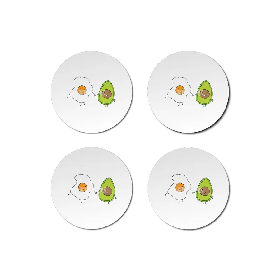 Egg and Avocado Friends Bardak Altlığı