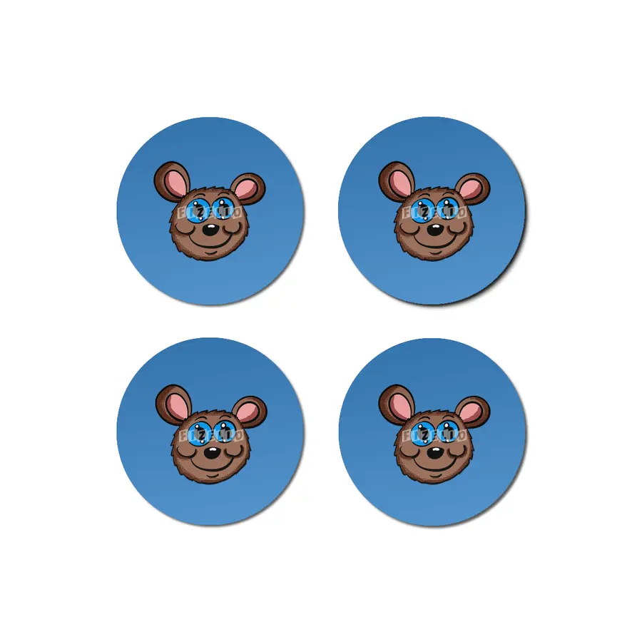 Cartoon Mouse Head Bardak Altlığı