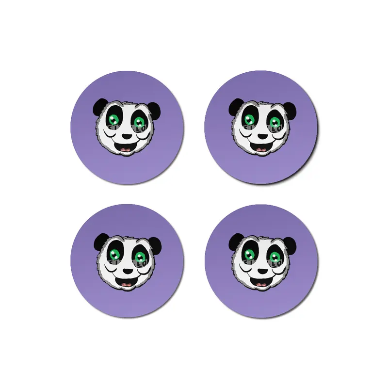 Cartoon Panda head Bardak Altlığı
