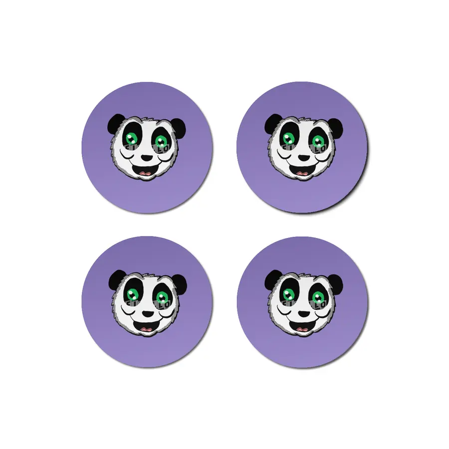 Cartoon Panda head Bardak Altlığı