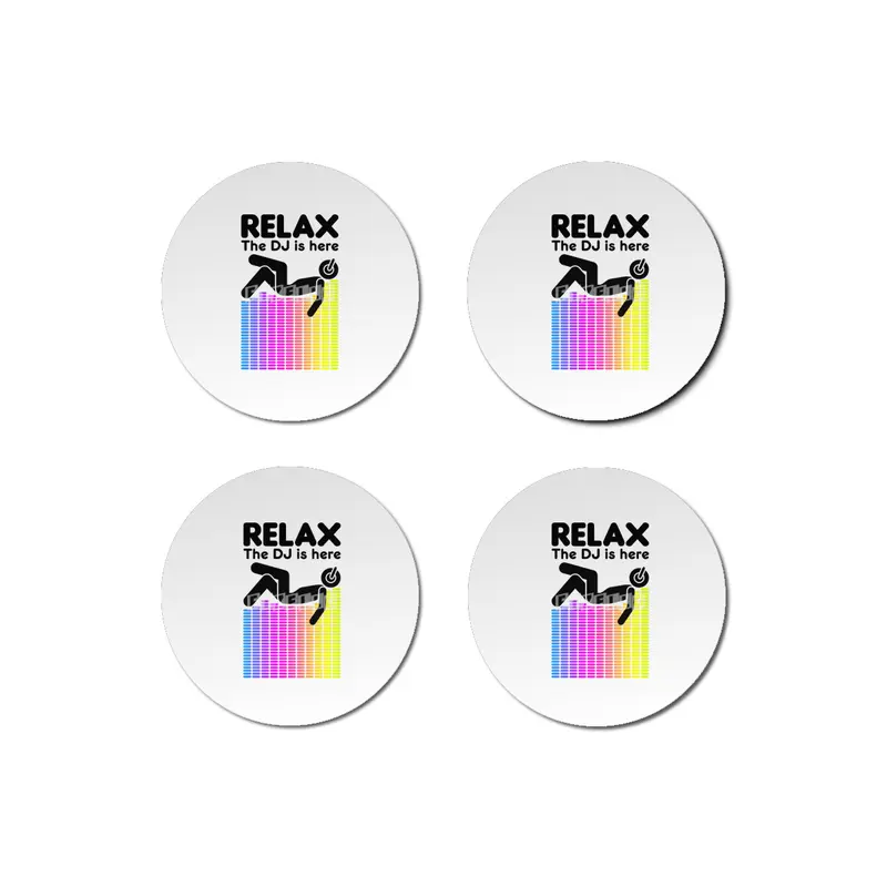 Relax The DJ Is Here Equalizer DJ Rainbow Sound Engineer Bardak Altlığı