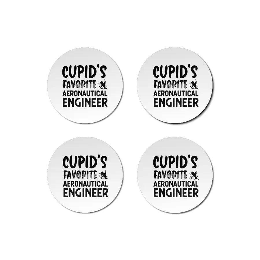 Cupids Favorite Aeronautical Engineer Valentines Bardak Altlığı