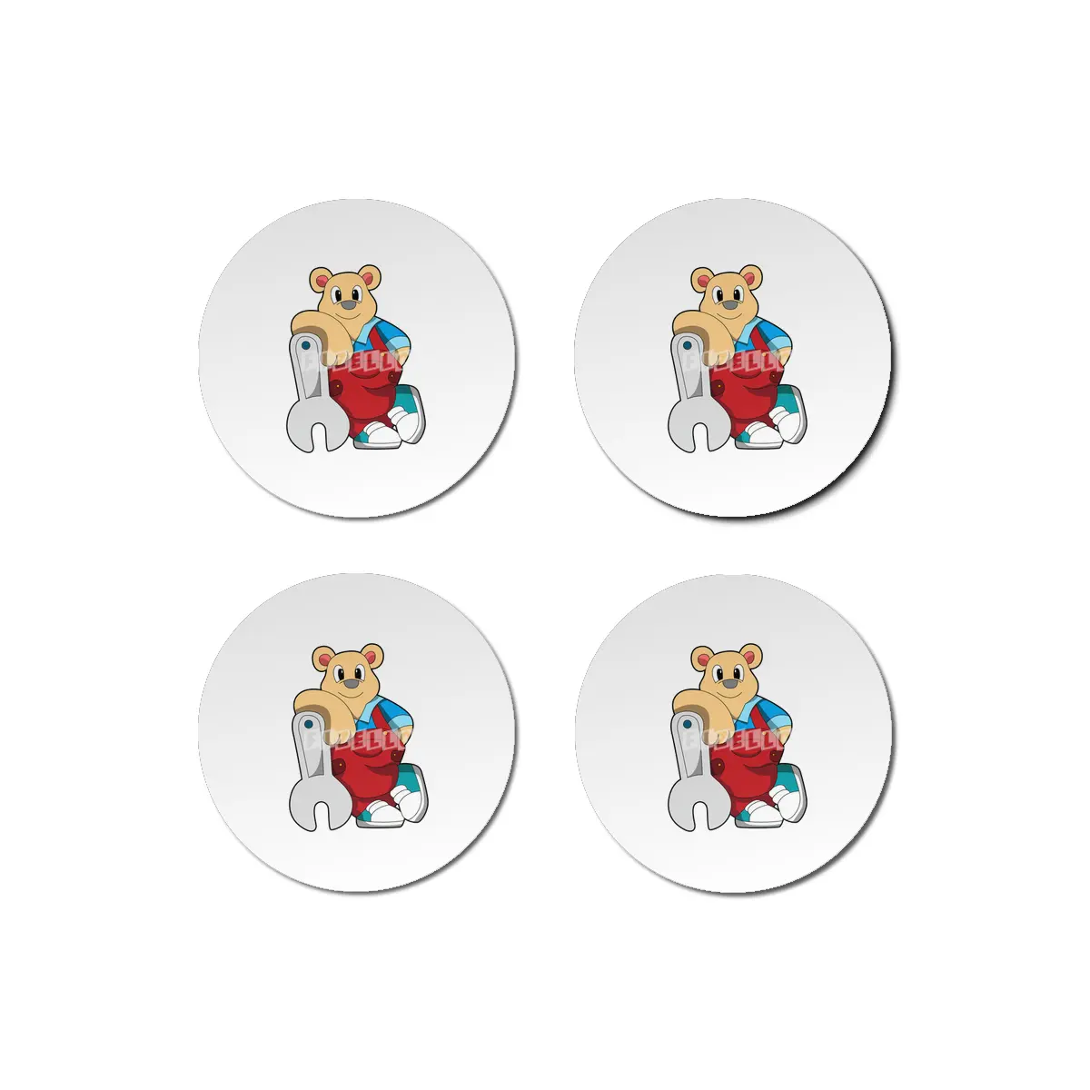 Bear as Mechatronics engineer with Wrench Bardak Altlığı