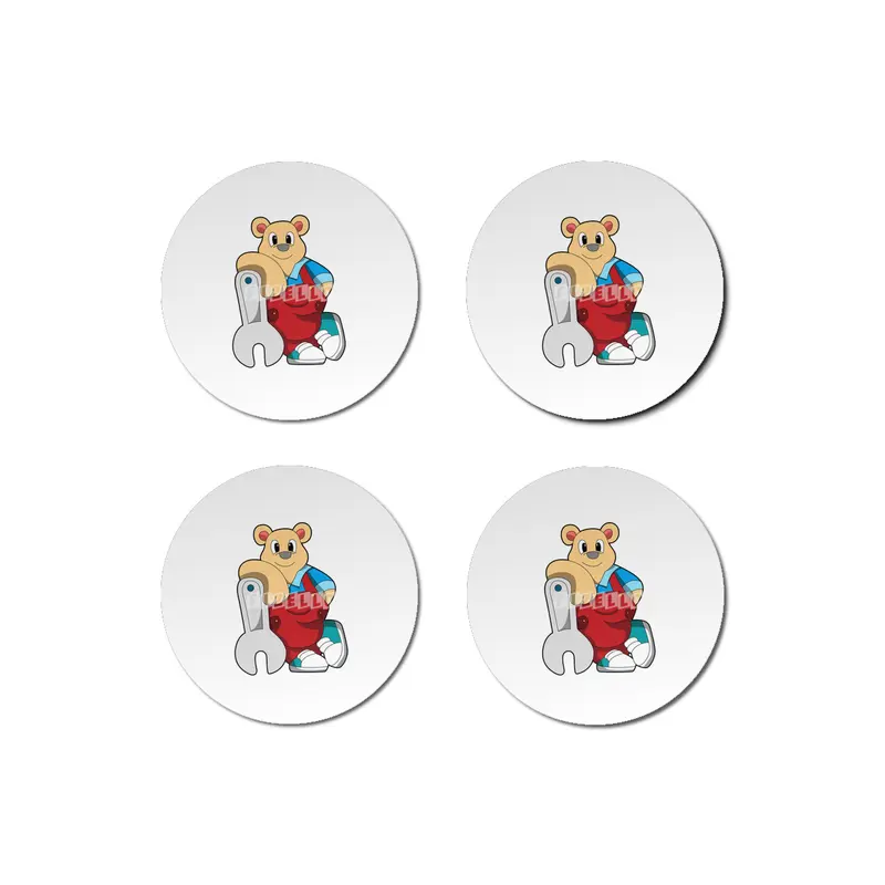 Bear as Mechatronics engineer with Wrench Bardak Altlığı