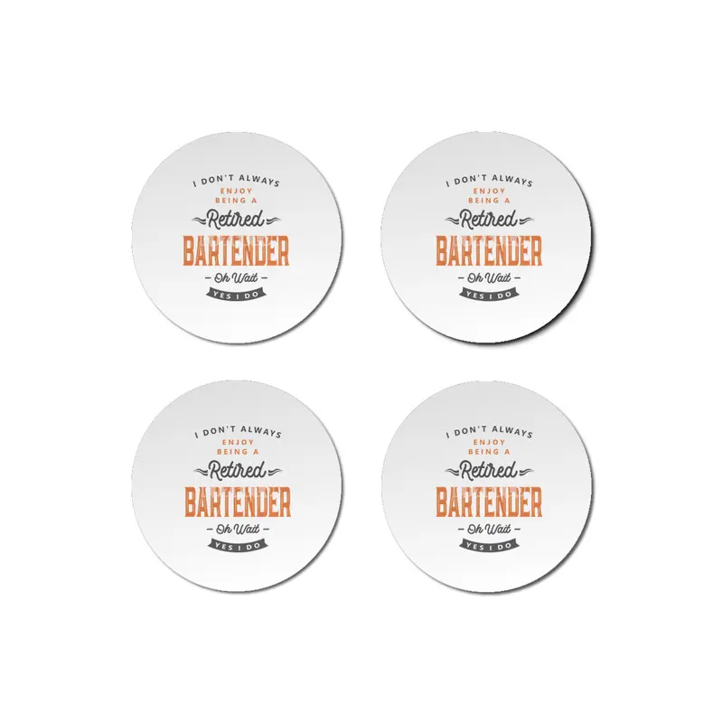 Bartender Funny Job Title Profession Birthday Worker Bardak Altlığı
