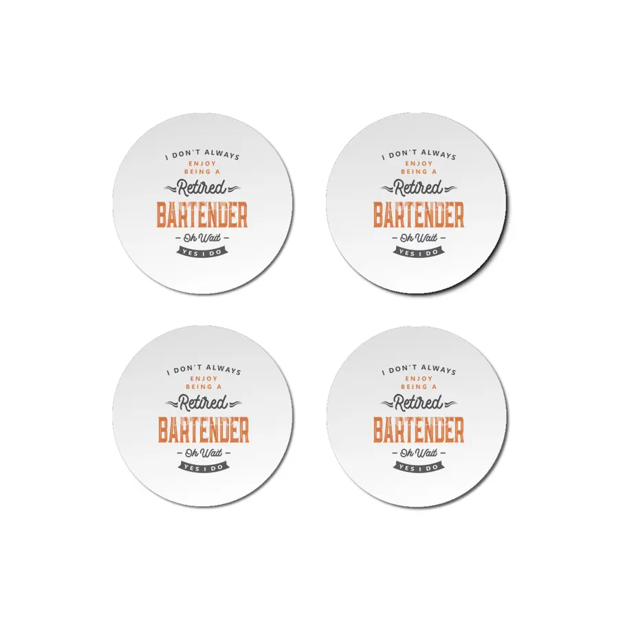 Bartender Funny Job Title Profession Birthday Worker Bardak Altlığı