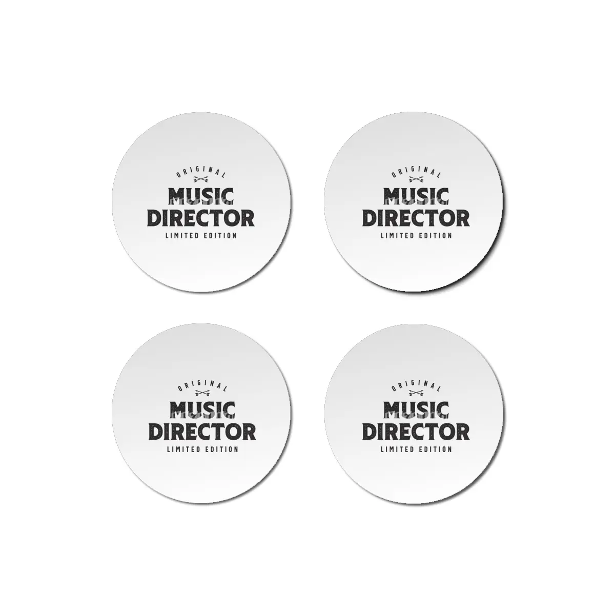 Music Director Funny Job Title Profession Birthday Worker Bardak Altlığı