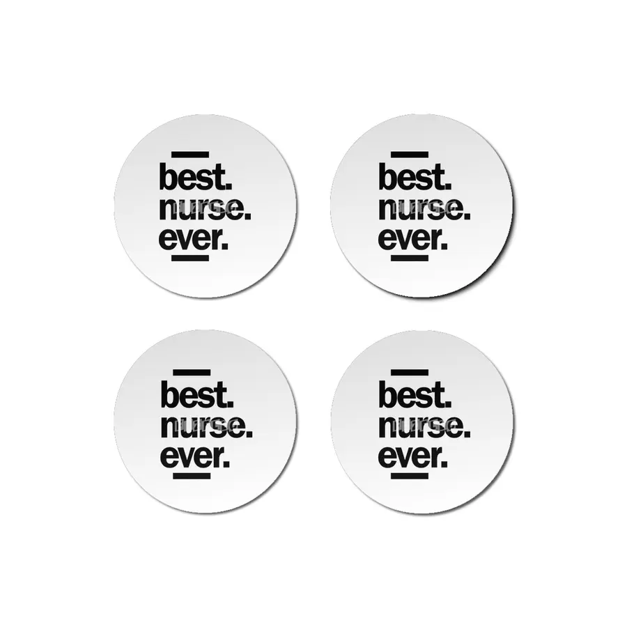 Best Nurse Ever Job Title Men Women Gift Bardak Altlığı