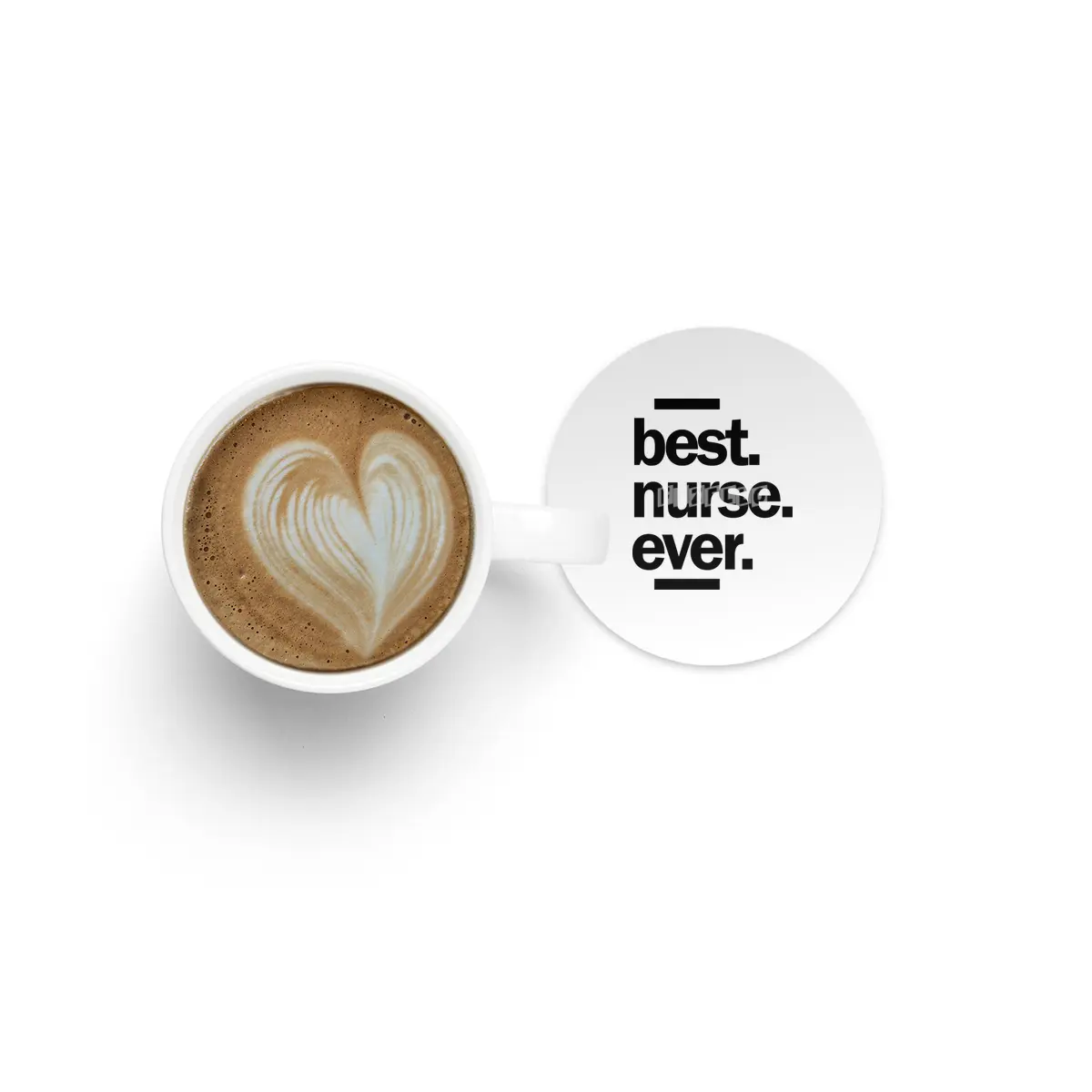 Best Nurse Ever Job Title Men Women Gift Bardak Altlığı