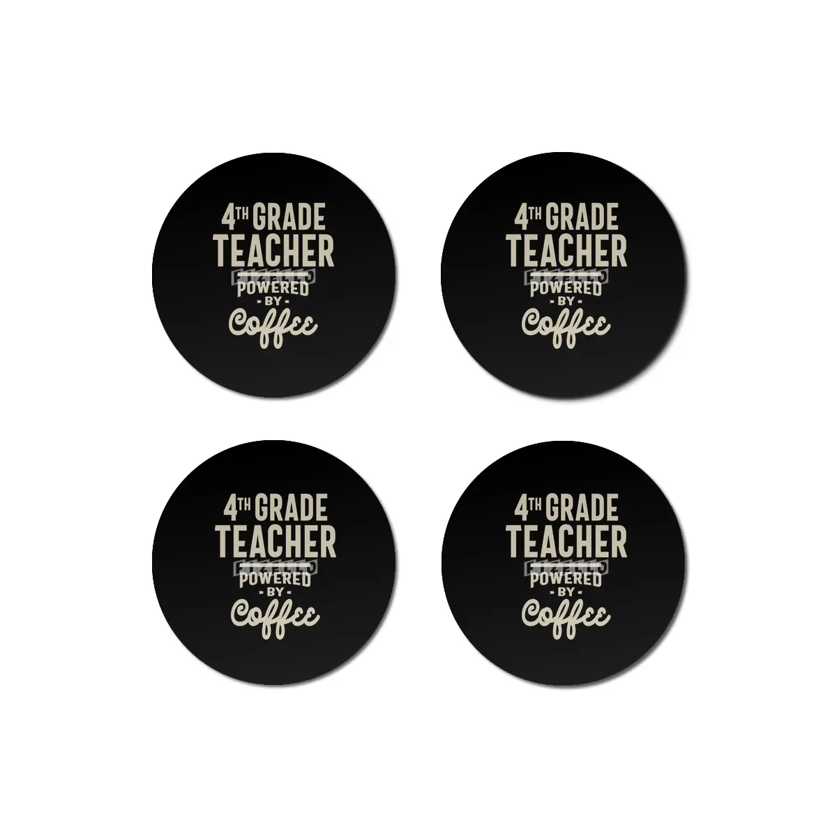 4th Grade Teacher Gift Funny Job Title Profession Occupation Bardak Altlığı