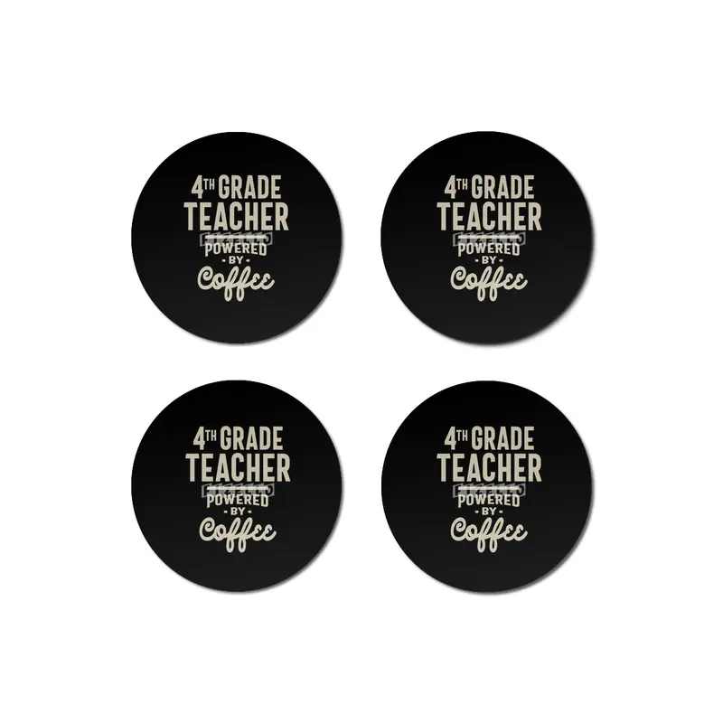 4th Grade Teacher Gift Funny Job Title Profession Occupation Bardak Altlığı