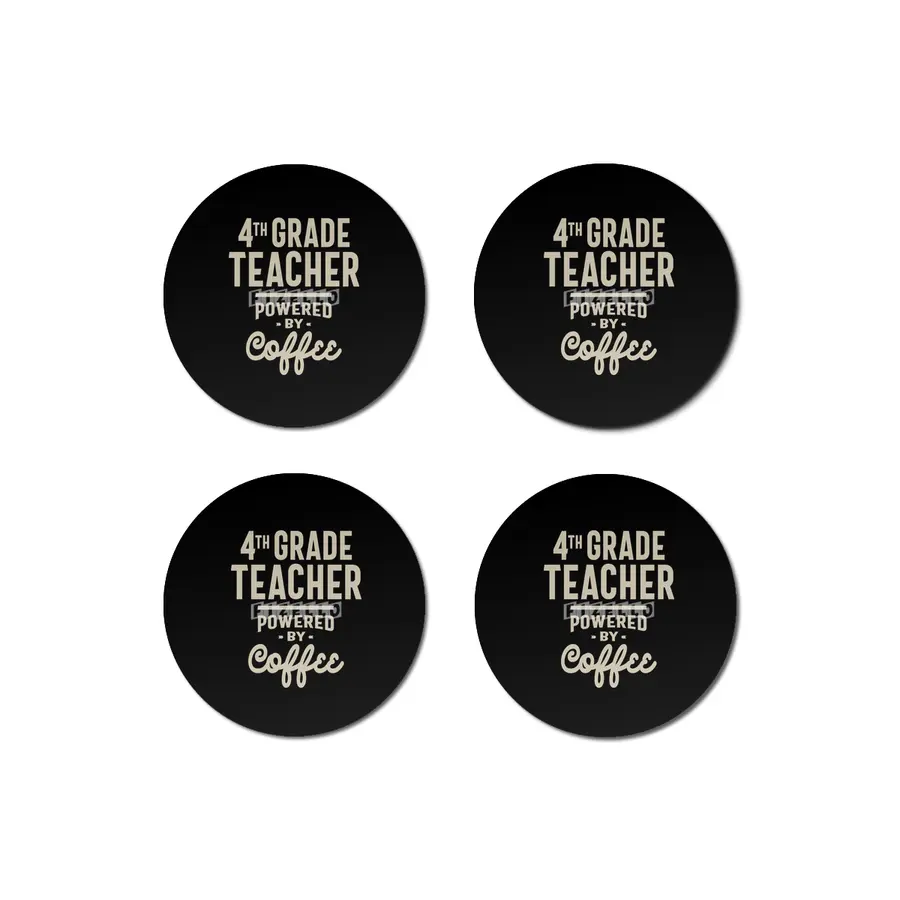 4th Grade Teacher Gift Funny Job Title Profession Occupation Bardak Altlığı