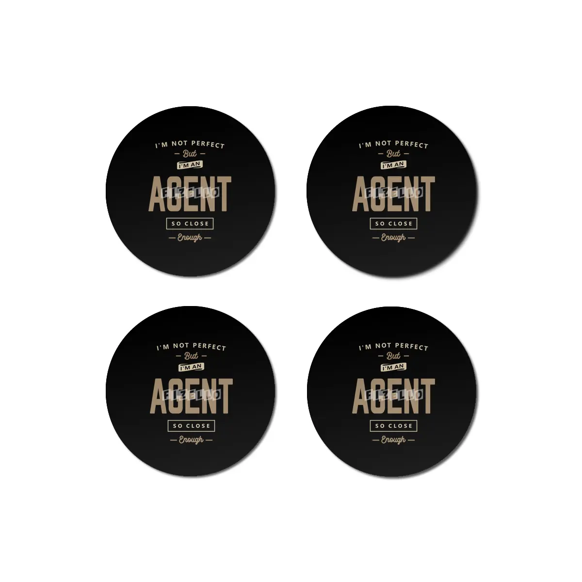 Agent Funny Job Title Profession Birthday Worker Bardak Altlığı