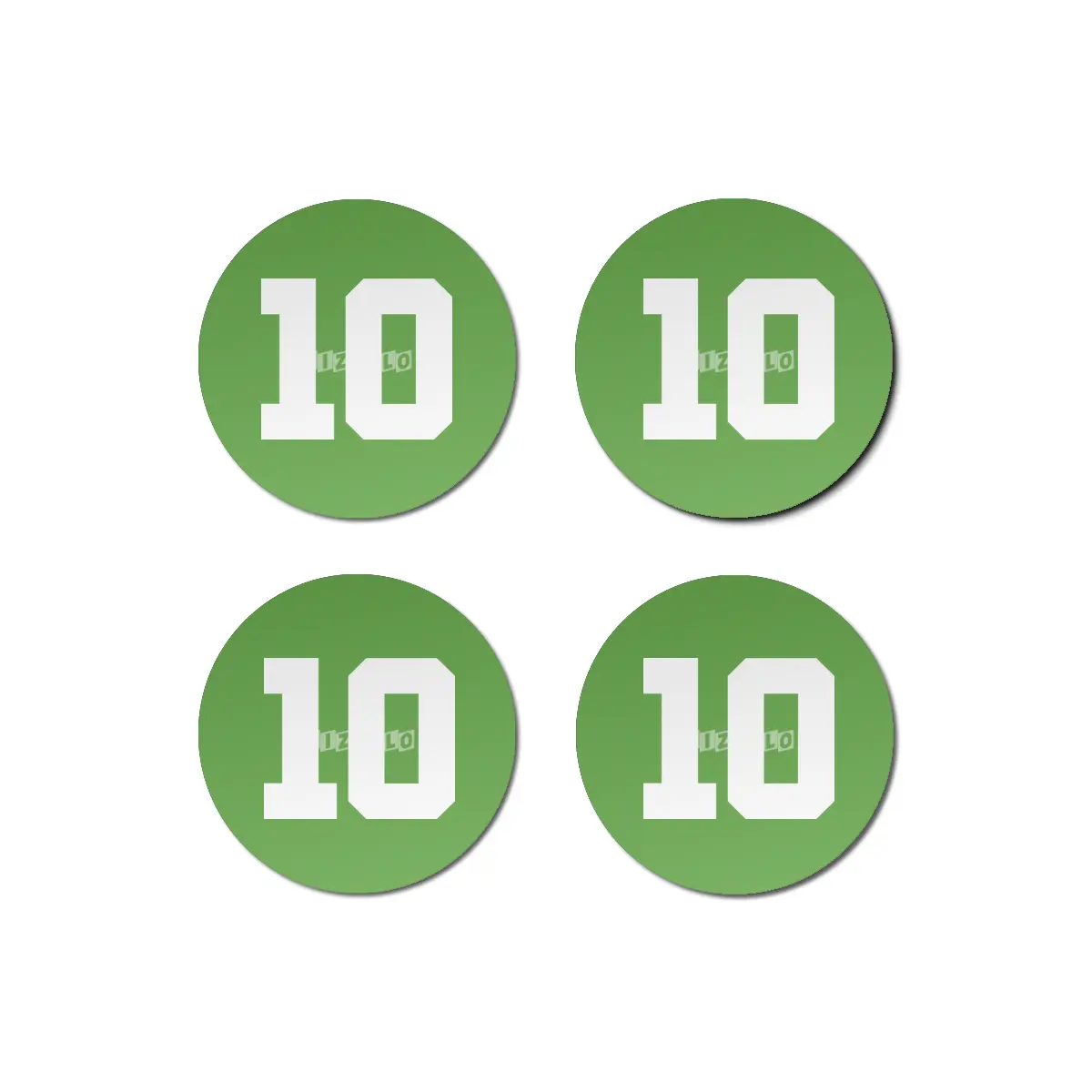 White Number 10 Bardak Altlığı