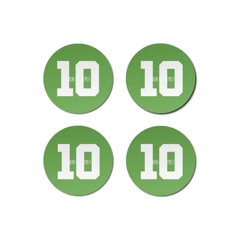 White Number 10 Bardak Altlığı