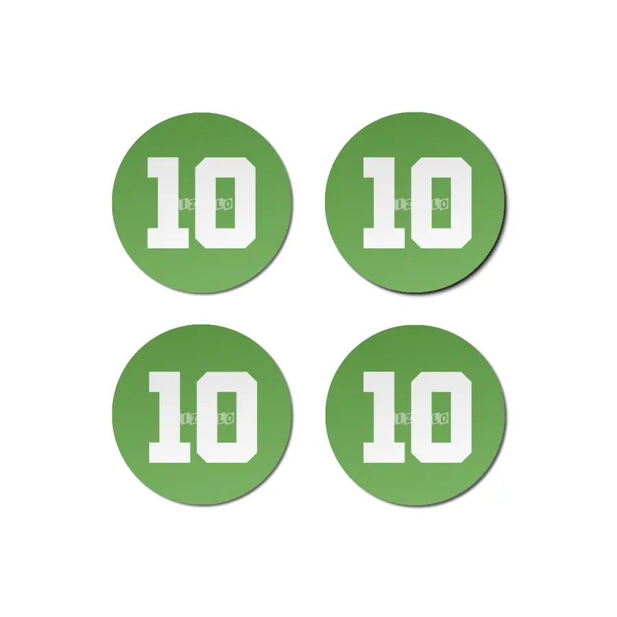 White Number 10 Bardak Altlığı