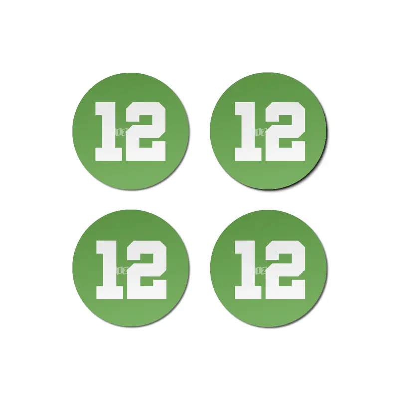 White Number 12 Bardak Altlığı