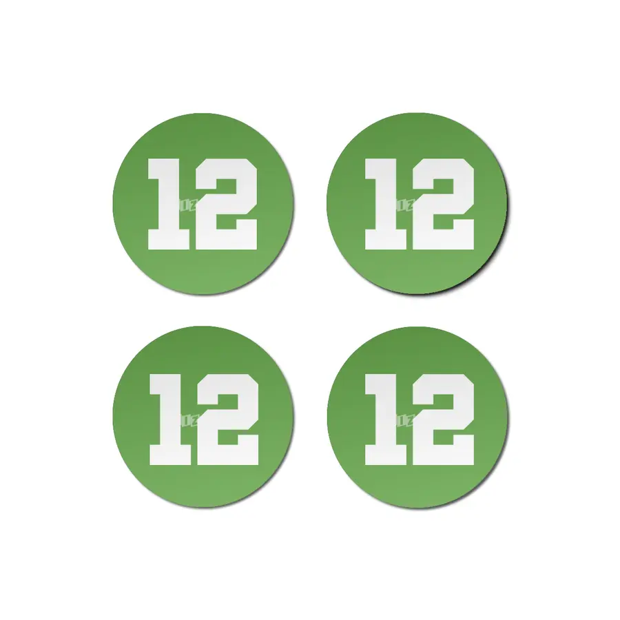 White Number 12 Bardak Altlığı